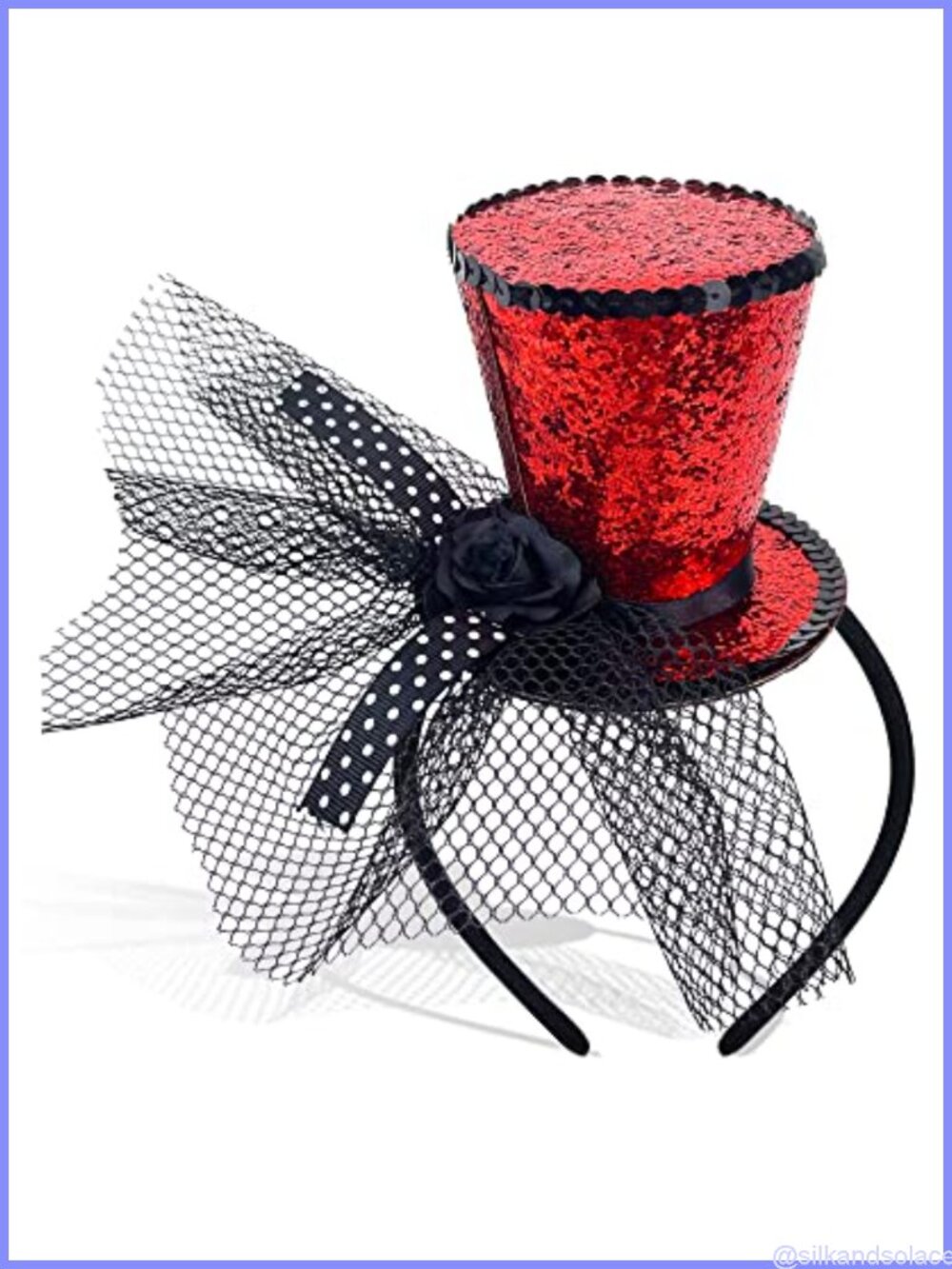 Mini Top Hat Headband Fascinator Sequin Polyester Victorian Party